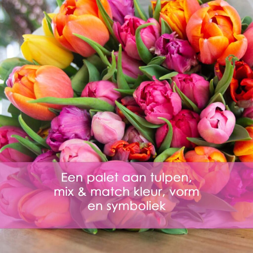 Bloemboetiek Schijndel, Een palet aan tulpen, mix & match kleur, vorm en symboliek