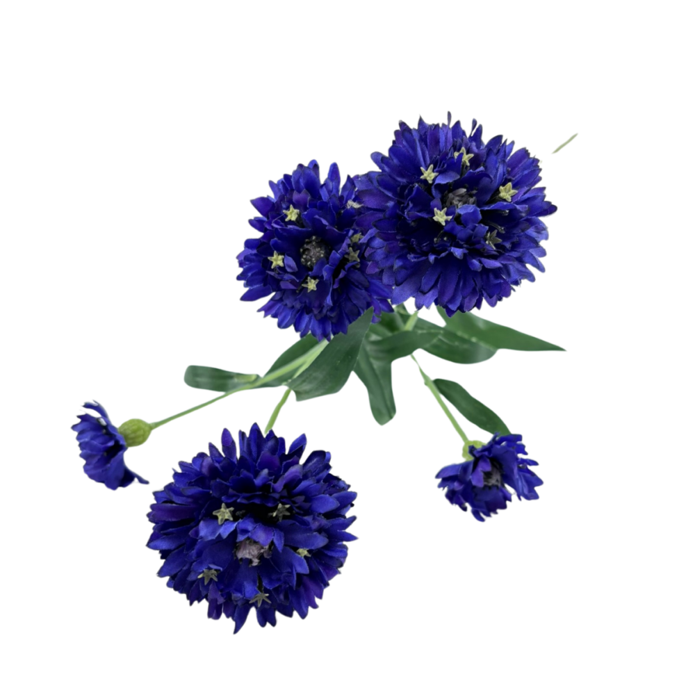 Zijden Korenbloem Donkerblauw | 64 cm - Afbeelding 3