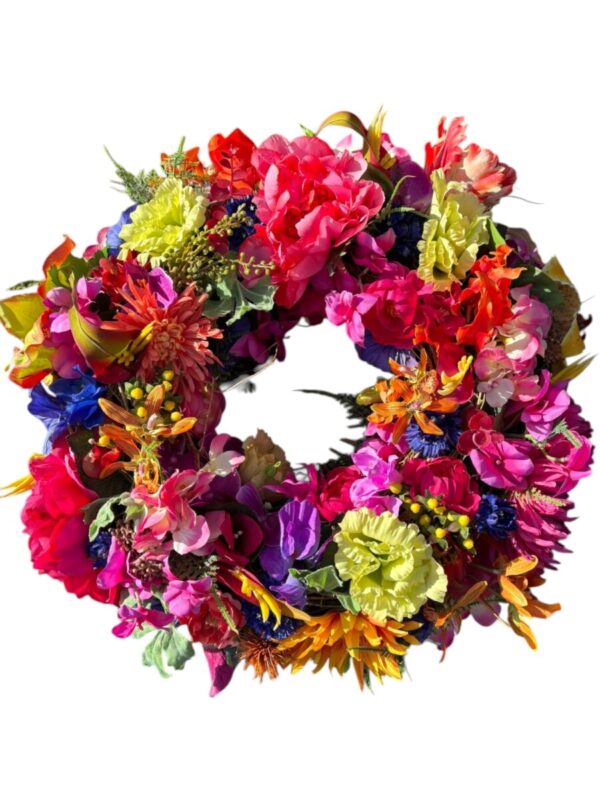 Zijden bloemen krans | Happiness