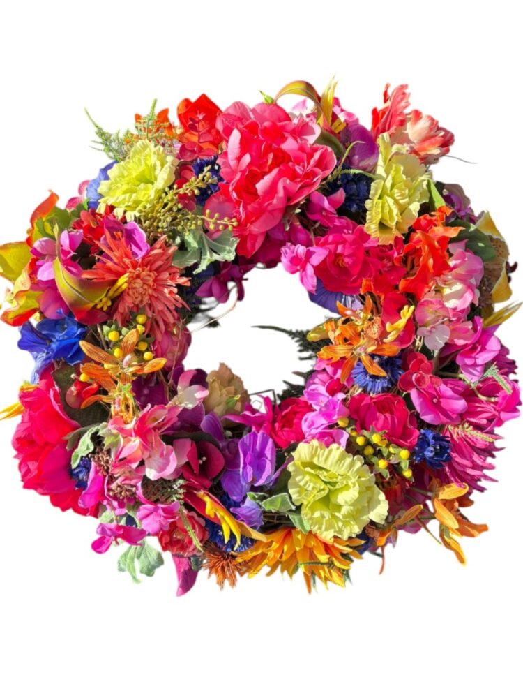 Zijden krans Happiness - Afbeelding 2