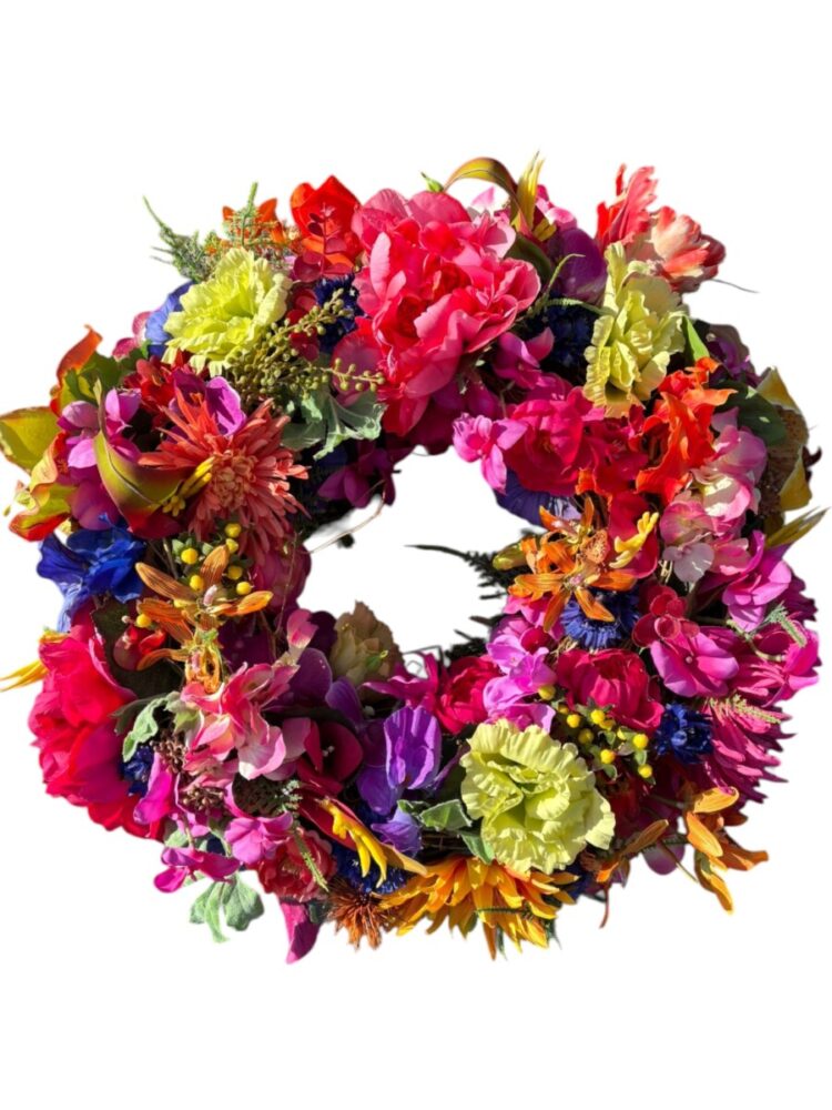 Zijden krans Happiness - Afbeelding 3