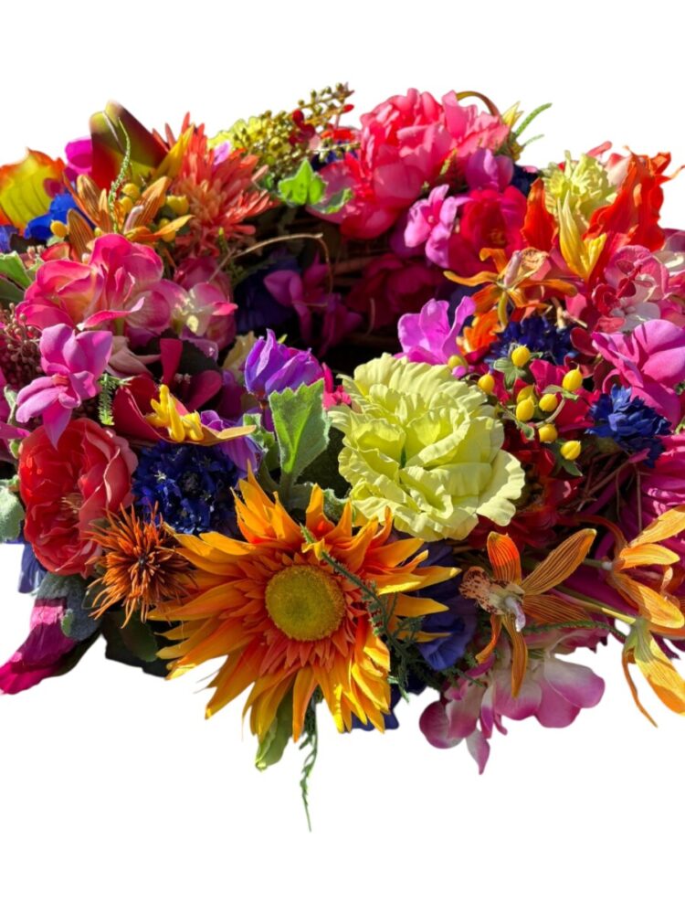 Zijden krans Happiness - Afbeelding 4