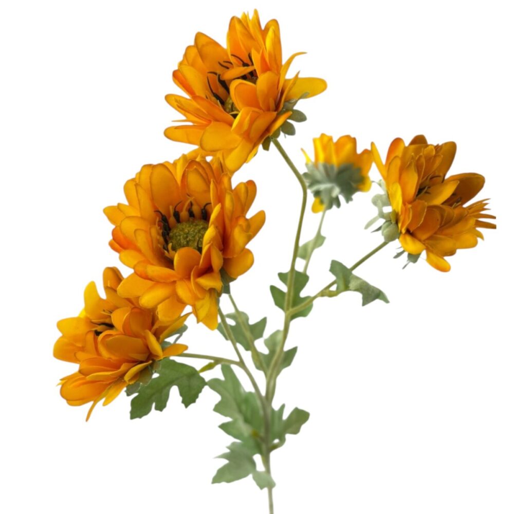 Zijden Chrysant Oranje | 73 cm - Afbeelding 6