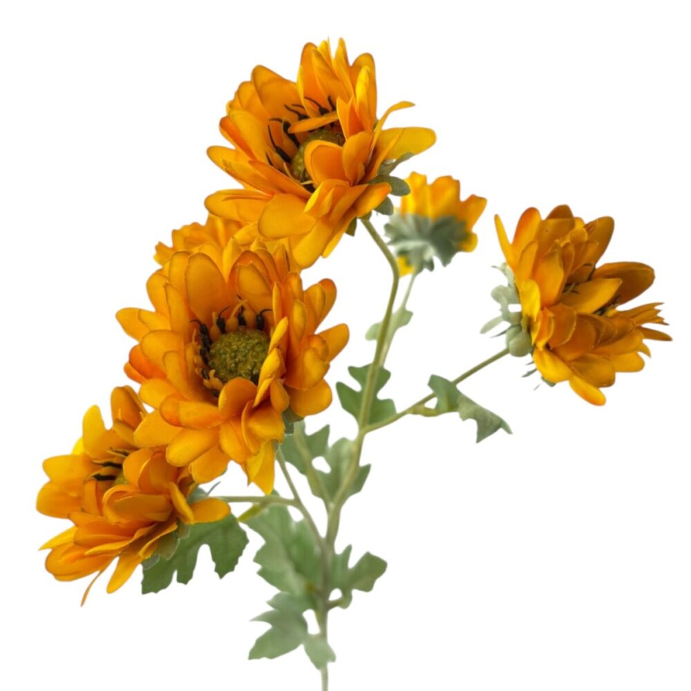 Zijden Chrysant Oranje | 73 cm - Afbeelding 5
