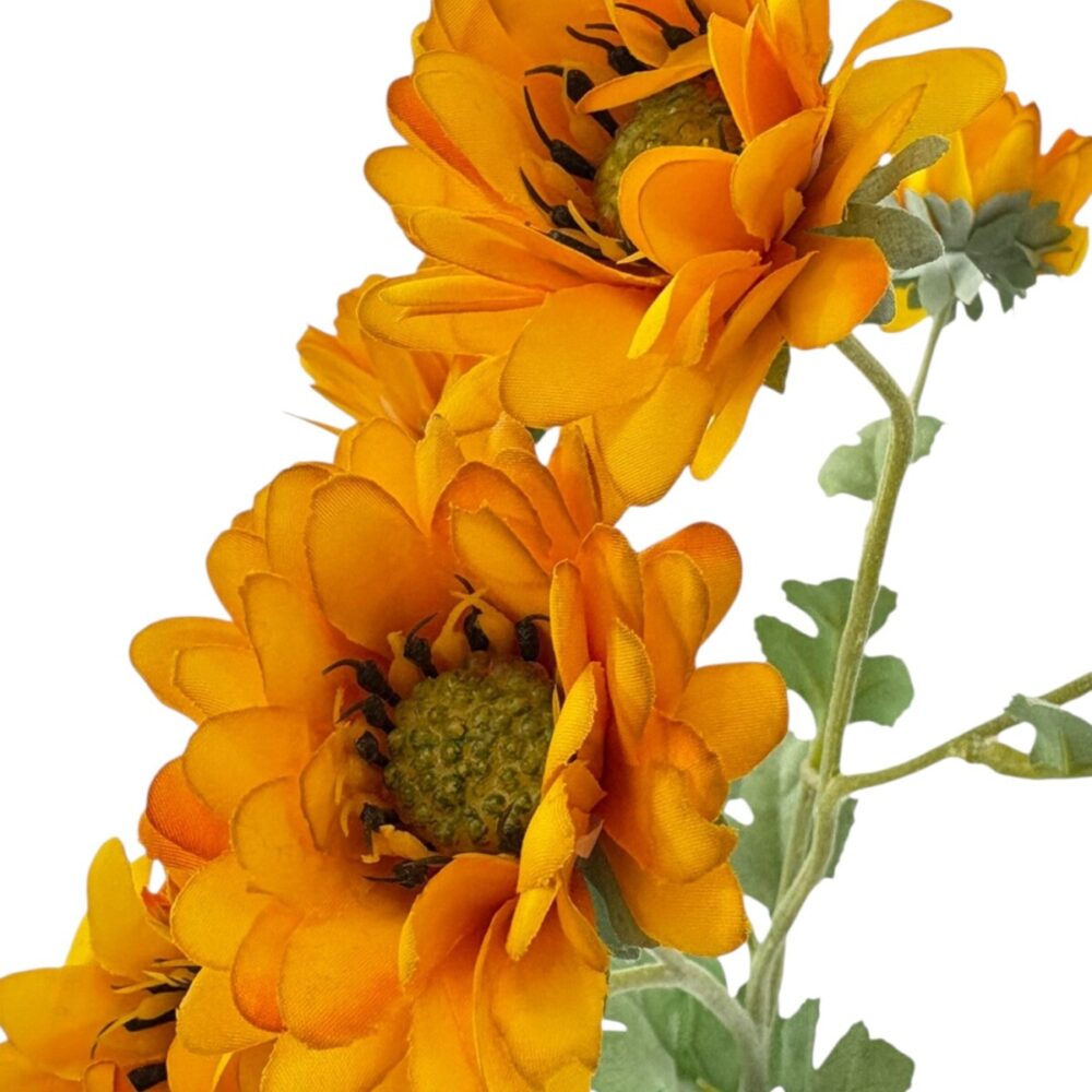 Zijden Chrysant Oranje | 73 cm - Afbeelding 3
