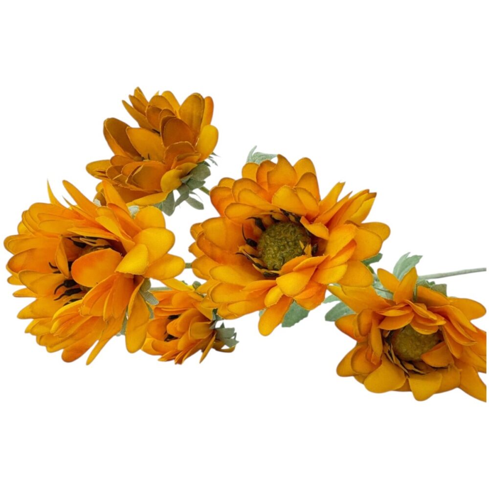 Zijden Chrysant Oranje | 73 cm - Afbeelding 2