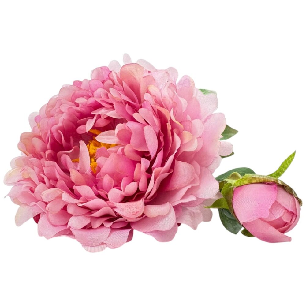 Zijden Pioenroos Donkerroze | 82 cm - Afbeelding 8