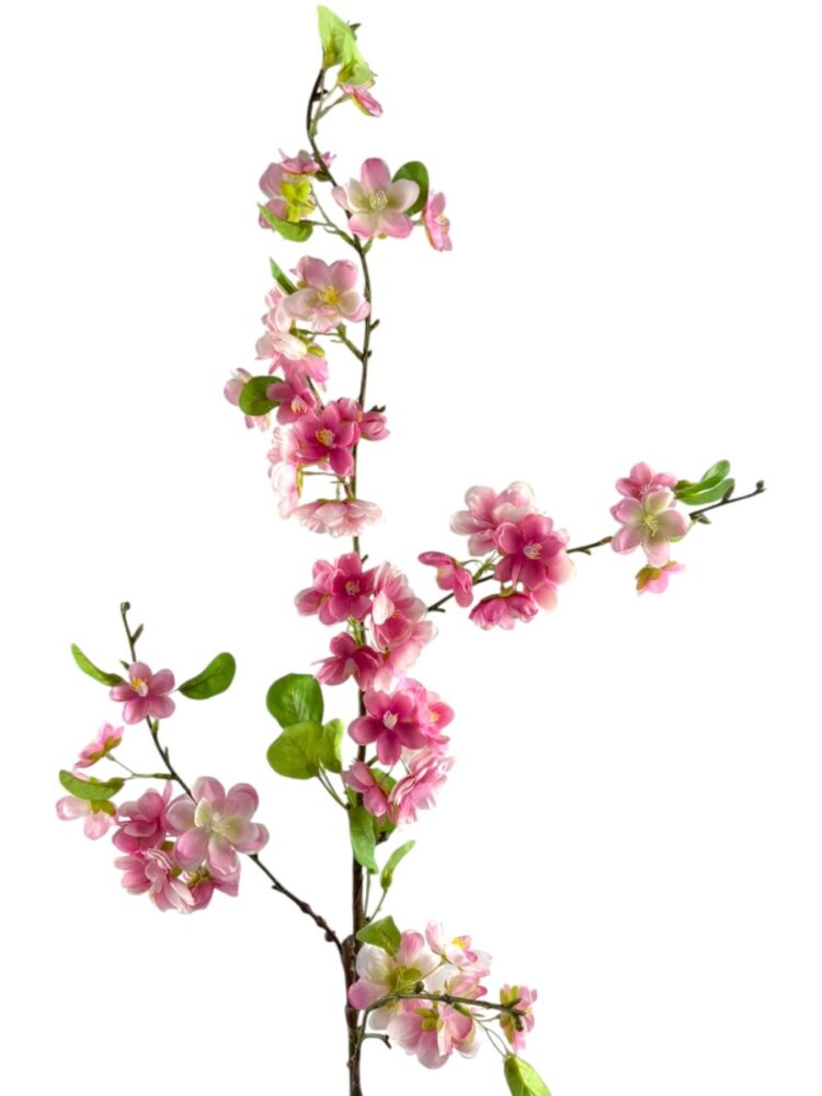 Zijden Perenbloesem Donkerroze | 114 cm - Afbeelding 2