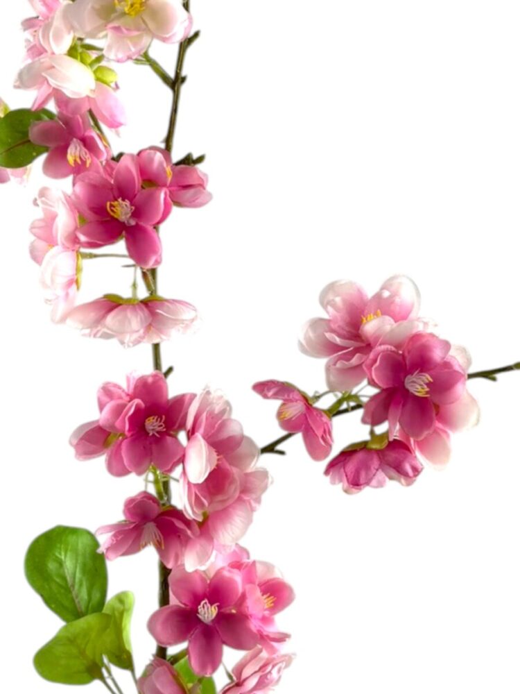 Zijden Perenbloesem Donkerroze | 114 cm - Afbeelding 3