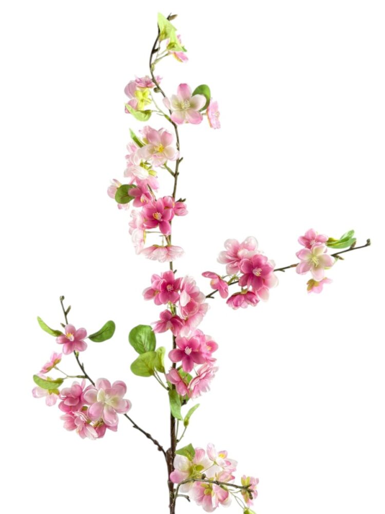 Zijden Perenbloesem Donkerroze | 114 cm - Afbeelding 4
