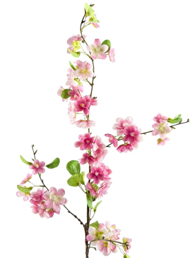 Zijden Perenbloesem Donkerroze | 114 cm - Afbeelding 5