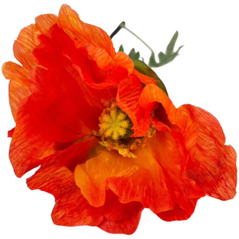Zijden Klaproos Oranje | 75 cm - Afbeelding 7