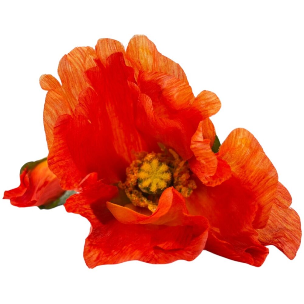 Zijden Klaproos Oranje | 75 cm - Afbeelding 6