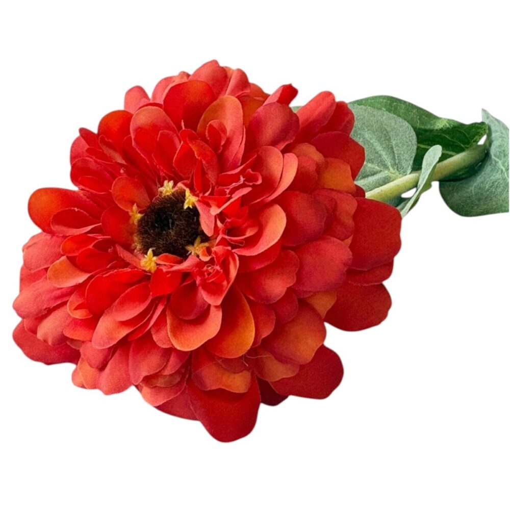 Zijden Dahlia Oranje | 68 cm - Afbeelding 5