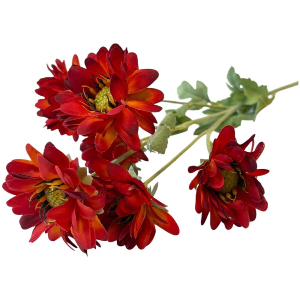Zijden Chrysant Rood | 73 cm - Afbeelding 6