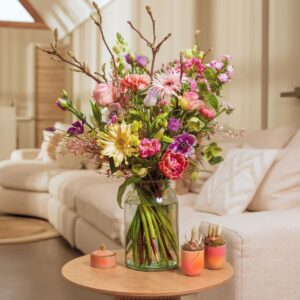 Plukboeket Pink Blossom-Made by Bloemboetiek Schijndel