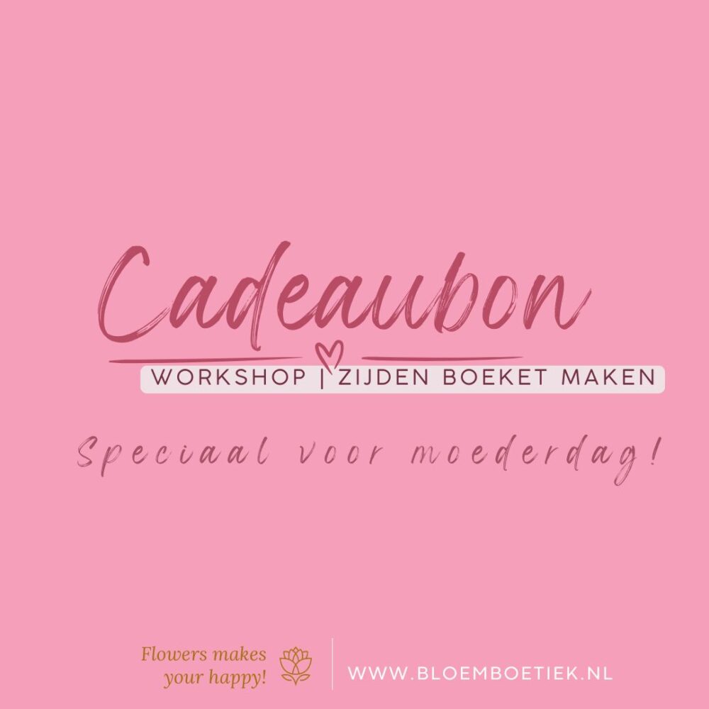 Op www.bloemboetiek.nl/workshop vind je alle informatie over de workshop. Je kunt je daar ook direct aanmelden. Daarnaast ben je van harte welkom om langs te komen in de winkel voor meer informatie.