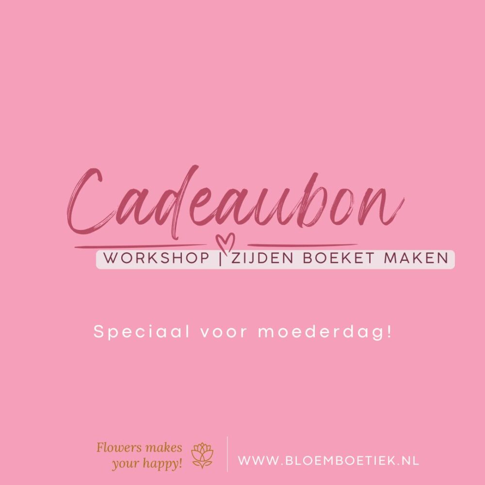 Op www.bloemboetiek.nl/workshop vind je alle informatie over de workshop. Je kunt je daar ook direct aanmelden. Daarnaast ben je van harte welkom om langs te komen in de winkel voor meer informatie.