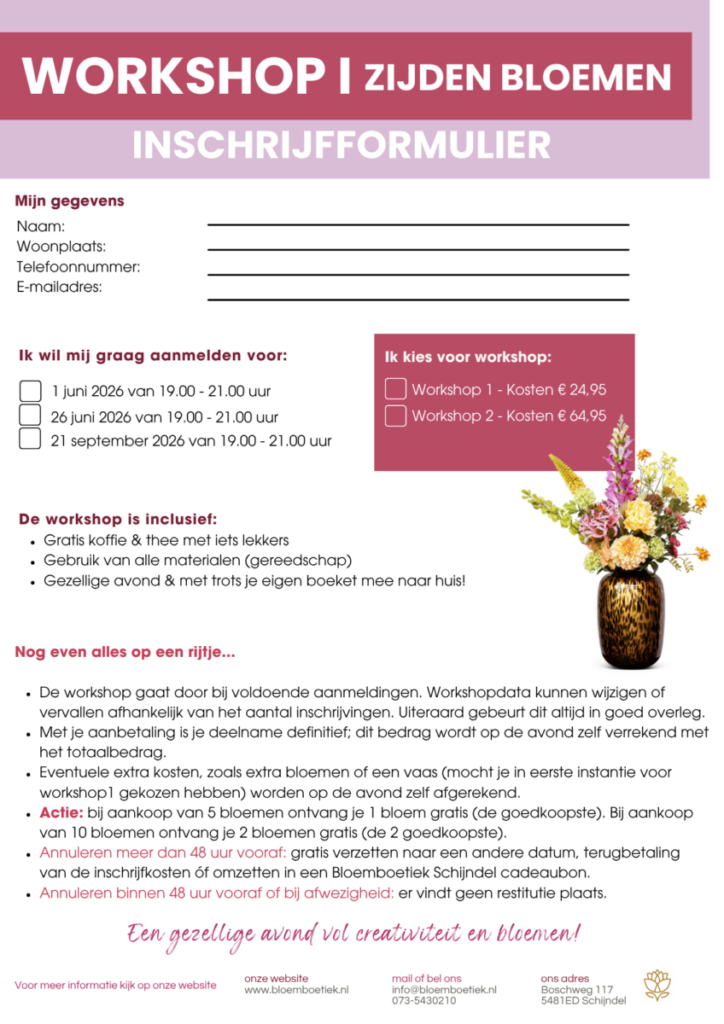 Workshop | Maak jouw eigen zijden droomboeket!