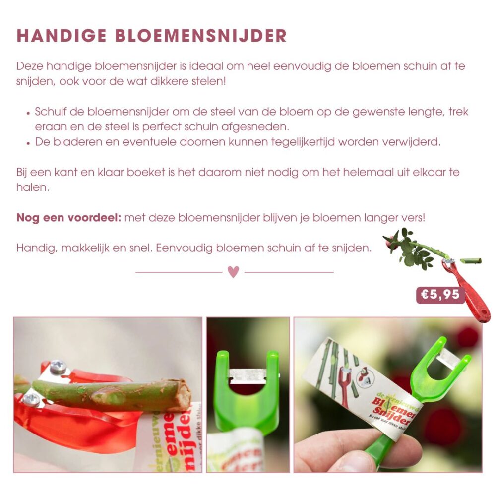 Handige bloemensnijder