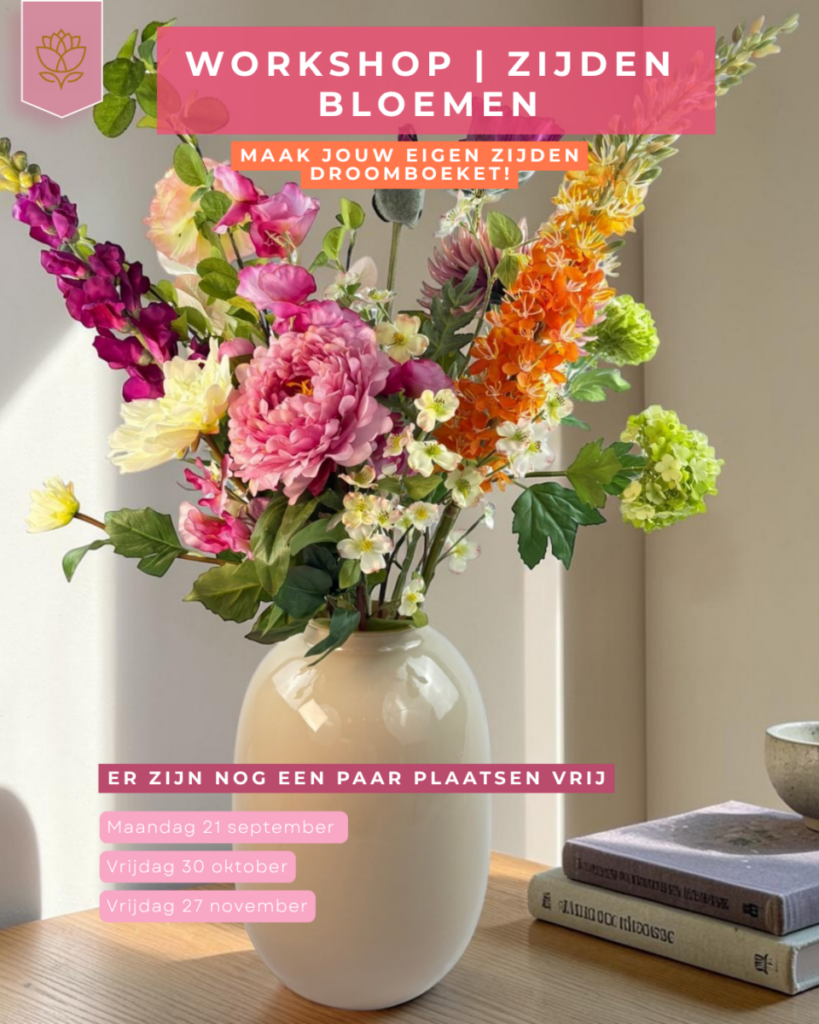 Workshop zijden bloemen bij Bloemboetiek in Schijndel